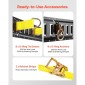 VEVOR E-Track Tie-Down Rail Kit, 8 Pack (1,5m+1,2m+0,6m+0,3m) E Track Rails, 36 τμχ Περιλαμβάνει 2 Ratchet Straps & 8 O-Rings & 8 Tie-Offs with D-Ring & 2 Single Endes for Vans & Filiters