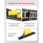 VEVOR E-Track Tie-Down Rail Kit, 4 Pack 0,4 m E Tracks Set, 21 τμχ Περιλαμβάνει 2 ιμάντες καστάνιας & 4 O-Rings & 4 Tie-Off με D-Ring & 2 μονές αυλακώσεις & 8 End Caps & 1 Bag, Fit for Garages Vans Trail