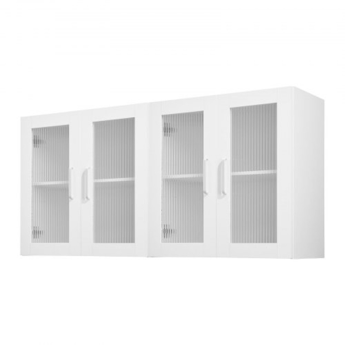 Ντουλάπι τοίχου VEVOR Laundry Room, Ντουλάπι τοίχου 2 επιπέδων με ρυθμιζόμενο ράφι, ντουλάπι αποθήκευσης με 4 πόρτες, για κουζίνα, μπάνιο, πλυντήριο ρούχων, σετ 2, έκαστο 30,5 x 61 x 61 cm (Β x Π x Υ), Λευκό