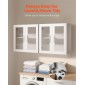 Ντουλάπι τοίχου VEVOR Laundry Room, Ντουλάπι τοίχου 2 επιπέδων με ρυθμιζόμενο ράφι, ντουλάπι αποθήκευσης με 4 πόρτες, για κουζίνα, μπάνιο, πλυντήριο ρούχων, σετ 2, έκαστο 30,5 x 61 x 61 cm (Β x Π x Υ), Λευκό