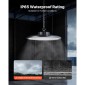 VEVOR 10 Pack LED High Bay Lights, 5000K 200W 30000LM Super Bright UFO LED Warehouse Lights, IP65 Waterproof, 100-277V Wide Voltage for Warehouse Workshop Factory Gym Garage Barn, Μαύρο