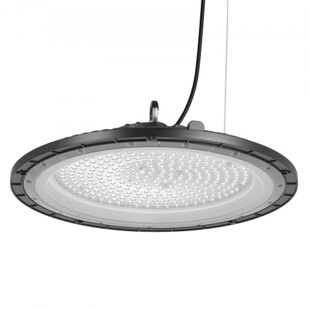 VEVOR 10 Pack LED High Bay Lights, 5000K 200W 30000LM Super Bright UFO LED Warehouse Lights, IP65 Waterproof, 100-277V Wide Voltage for Warehouse Workshop Factory Gym Garage Barn, Μαύρο
