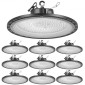 VEVOR 10 Pack LED High Bay Lights, 5000K 200W 30000LM Super Bright UFO LED Warehouse Lights, IP65 Waterproof, 100-277V Wide Voltage for Warehouse Workshop Factory Gym Garage Barn, Μαύρο