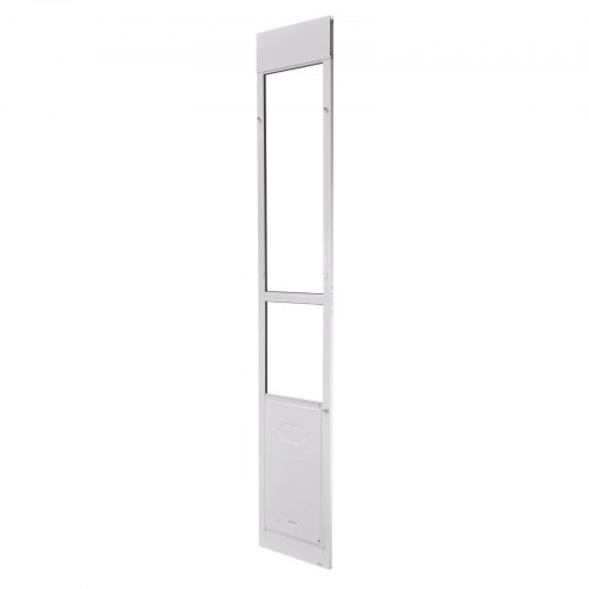 VEVOR Dog Dog Poor for Sliding Glass Door, 2311-2439 mm Ρυθμιζόμενο Ύψος, Σκελετός από κράμα αλουμινίου με μεταλλικούς περιστρεφόμενους μεντεσέδες, Σχέδιο ασφαλούς κλειδαριάς, 346 x 600 mm πτερύγιο, συρόμενη γυάλινη πόρτα για κατοικίδια για ενοικιαστές