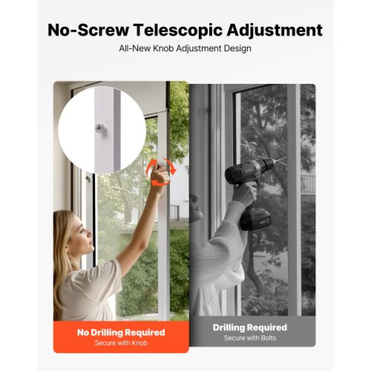 VEVOR Dog Dog Poor for Sliding Glass Door, 2311-2439 mm Ρυθμιζόμενο Ύψος, Σκελετός από κράμα αλουμινίου με μεταλλικούς περιστρεφόμενους μεντεσέδες, Σχέδιο ασφαλούς κλειδαριάς, 346 x 600 mm πτερύγιο, συρόμενη γυάλινη πόρτα για κατοικίδια για ενοικιαστές