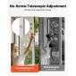 VEVOR Dog Dog Poor for Sliding Glass Door, 2311-2439 mm Ρυθμιζόμενο Ύψος, Σκελετός από κράμα αλουμινίου με μεταλλικούς περιστρεφόμενους μεντεσέδες, Σχέδιο ασφαλούς κλειδαριάς, 346 x 600 mm πτερύγιο, συρόμενη γυάλινη πόρτα για κατοικίδια για ενοικιαστές