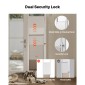 VEVOR Dog Dog Poor for Sliding Glass Door, 2311-2439 mm Ρυθμιζόμενο Ύψος, Σκελετός από κράμα αλουμινίου με μεταλλικούς περιστρεφόμενους μεντεσέδες, Σχέδιο ασφαλούς κλειδαριάς, 346 x 600 mm πτερύγιο, συρόμενη γυάλινη πόρτα για κατοικίδια για ενοικιαστές
