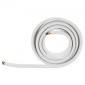 VEVOR 30,5m Mini Split Line Set, OD AC Copper Tubing Pipe, 3/8 White PE Thickened Insolated Coil with Flared Nuts, Strapping Tapes, for Mini Split Air Conditioner HVAC or Heat Pump System