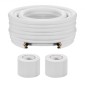 VEVOR 30,5m Mini Split Line Set, OD AC Copper Tubing Pipe, 3/8 White PE Thickened Insolated Coil with Flared Nuts, Strapping Tapes, for Mini Split Air Conditioner HVAC or Heat Pump System