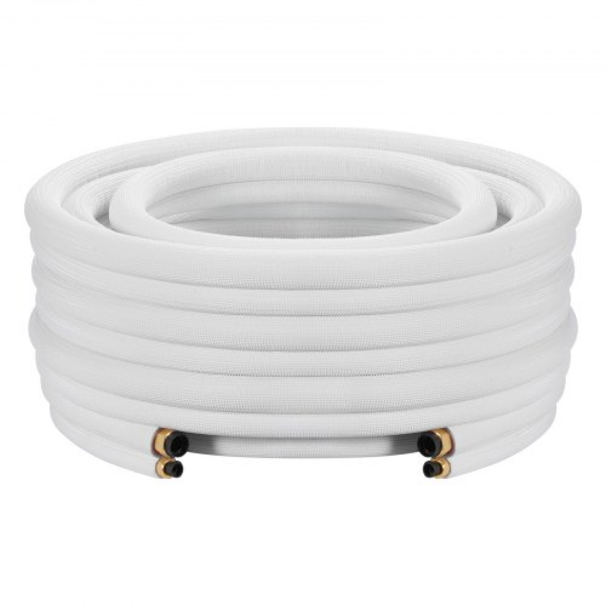 VEVOR 30,5m Mini Split Line Set, OD AC Copper Tubing Pipe, 3/8 White PE Thickened Insolated Coil with Flared Nuts, Strapping Tapes, for Mini Split Air Conditioner HVAC or Heat Pump System