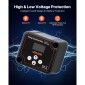 VEVOR Dual Battery Isolator Kit, 12V 140 Amp 13,3 mm² (6 AWG), χειροκίνητο και αυτόματο VSR Voltage Sensitive Relay με βολτόμετρο, οθόνη LCD, Smart Battery Isolator, Συμβατό με μπαταρίες λιθίου, για UTV, ATV