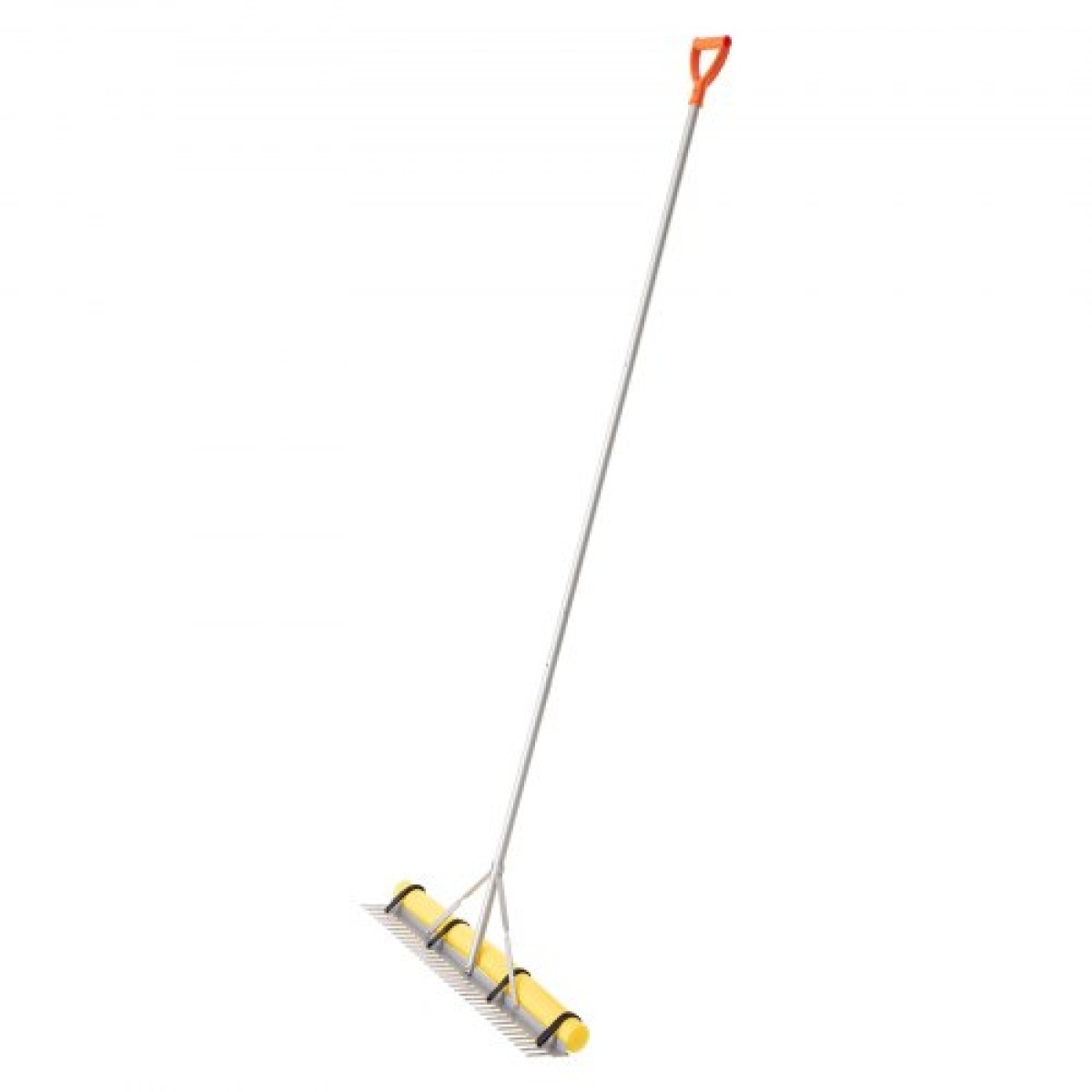 VEVOR Landscape Rake, πλάτος κεφαλής 914 mm λαβή 3380 mm, Εργαλείο βαρέως τύπου αλουμινίου εξωραϊσμού με φύλλα, Επίπεδο ασφάλτου για χαλάρωση εδάφους, κήπου και αυλής, χαλίκι λίμνης & περιποίηση γκαζόν παραλίας, σχοινί 15,8 m