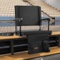 Κάθισμα VEVOR Stadium, φορητό κάθισμα λευκαντή με υποβραχιόνιο, στήριγμα πλάτης και χοντρό μαξιλάρι, καρέκλα πάγκου για λευκαντική περιλαμβάνει ιμάντα ώμου, γάντζους, ποτηροθήκη, μαύρα καθίσματα λευκαντικού ποδοσφαίρου, 1 ΤΕΜ.