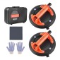 Βεντούζα VEVOR Vacuum, 203 mm Vacuum Glass Lifter με λαβή ABS, Μέγιστη ανυψωτική ικανότητα 180 kg Εργαλείο βεντούζας πλακιδίων με θήκη μεταφοράς για ανύψωση μεγάλων πλακιδίων, γρανίτη, γυψοσανίδα, παράθυρα (2-συσκευασία)
