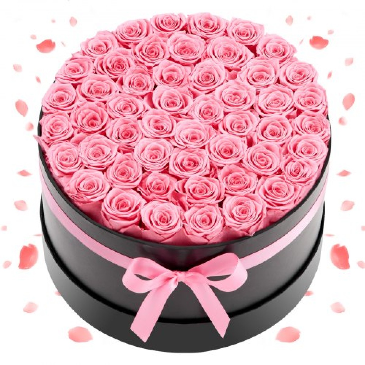 VEVOR Forever Flowers, 50 Conserved Roses in a Box, Eternal Flowers Immortal Bouquet Δώρο γενεθλίων για παράδοση Prime Women Her Wife Mothers, Επέτειος, Ημέρα του Αγίου Βαλεντίνου, Χριστούγεννα, Γλυκό ροζ