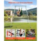 Πλαίσιο VEVOR Yoga Stand, Max 140,6 kg Load Swing Stand, Τριγωνική δομή Pull Up Stand, Εναέριες μεταξωτές βάσεις με ρυθμιζόμενο ύψος & πόδια πλαισίου αλουμινίου, μπάρα κορυφής από ανοξείδωτο χάλυβα