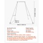Πλαίσιο VEVOR Yoga Stand, Max 140,6 kg Load Swing Stand, Τριγωνική δομή Pull Up Stand, Εναέριες μεταξωτές βάσεις με ρυθμιζόμενο ύψος & πόδια πλαισίου αλουμινίου, μπάρα κορυφής από ανοξείδωτο χάλυβα