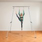 Πλαίσιο VEVOR Yoga Stand, Max 140,6 kg Load Swing Stand, Τριγωνική δομή Pull Up Stand, Εναέριες μεταξωτές βάσεις με ρυθμιζόμενο ύψος & πόδια πλαισίου αλουμινίου, μπάρα κορυφής από ανοξείδωτο χάλυβα