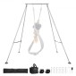 Πλαίσιο VEVOR Yoga Stand, Max 140,6 kg Load Swing Stand, Τριγωνική δομή Pull Up Stand, Εναέριες μεταξωτές βάσεις με ρυθμιζόμενο ύψος & πόδια πλαισίου αλουμινίου, μπάρα κορυφής από ανοξείδωτο χάλυβα