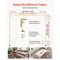 VEVOR Over the Table Rod Stand με σφιγκτήρες, Ρυθμιζόμενο Μήκος 71-249 cm & Ύψος 33-106 cm, Βάση Επιτραπέζιας Αψίδας με Floral Αξεσουάρ, Χρυσό Μπαλόνι Κορνίζα για Χριστουγεννιάτικο πάρτι γενεθλίων γάμου