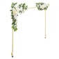 VEVOR Over the Table Rod Stand με σφιγκτήρες, Ρυθμιζόμενο Μήκος 71-249 cm & Ύψος 33-106 cm, Βάση Επιτραπέζιας Αψίδας με Floral Αξεσουάρ, Χρυσό Μπαλόνι Κορνίζα για Χριστουγεννιάτικο πάρτι γενεθλίων γάμου