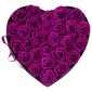 VEVOR Forever Flowers, 27 διατηρημένα τριαντάφυλλα σε κουτί σε σχήμα καρδιάς, Αιώνια λουλούδια Αθάνατη ανθοδέσμη Δώρο γενεθλίων για τις γυναίκες της γυναίκας της μητέρες, επέτειος, ημέρα του Αγίου Βαλεντίνου, Χριστούγεννα, Μωβ