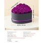VEVOR Forever Flowers, 27 διατηρημένα τριαντάφυλλα σε κουτί σε σχήμα καρδιάς, Αιώνια λουλούδια Αθάνατη ανθοδέσμη Δώρο γενεθλίων για τις γυναίκες της γυναίκας της μητέρες, επέτειος, ημέρα του Αγίου Βαλεντίνου, Χριστούγεννα, Μωβ