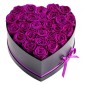 VEVOR Forever Flowers, 27 διατηρημένα τριαντάφυλλα σε κουτί σε σχήμα καρδιάς, Αιώνια λουλούδια Αθάνατη ανθοδέσμη Δώρο γενεθλίων για τις γυναίκες της γυναίκας της μητέρες, επέτειος, ημέρα του Αγίου Βαλεντίνου, Χριστούγεννα, Μωβ
