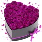 VEVOR Forever Flowers, 27 διατηρημένα τριαντάφυλλα σε κουτί σε σχήμα καρδιάς, Αιώνια λουλούδια Αθάνατη ανθοδέσμη Δώρο γενεθλίων για τις γυναίκες της γυναίκας της μητέρες, επέτειος, ημέρα του Αγίου Βαλεντίνου, Χριστούγεννα, Μωβ