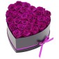 VEVOR Forever Flowers, 27 διατηρημένα τριαντάφυλλα σε κουτί σε σχήμα καρδιάς, Αιώνια λουλούδια Αθάνατη ανθοδέσμη Δώρο γενεθλίων για τις γυναίκες της γυναίκας της μητέρες, επέτειος, ημέρα του Αγίου Βαλεντίνου, Χριστούγεννα, Μωβ