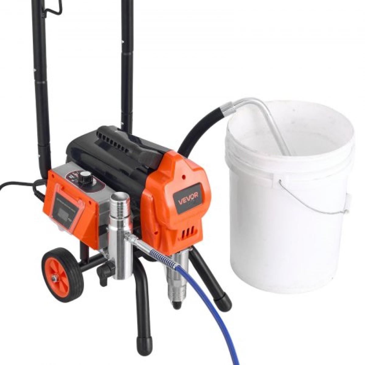 Ψεκαστήρας βαφής VEVOR Stand Airless, 1500W, 3300PSI Ψεκαστήρας χωρίς αέρα υψηλής πίεσης με καρότσι, βούρτσα καθαρισμού, σωλήνας, ράβδο προέκτασης, ακροφύσια, Ηλεκτρική μηχανή ψεκασμού βαφής για μεγάλα διαμερίσματα, κτίρια