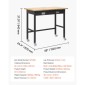 Πάγκος εργασίας VEVOR 1220 mm, χωρητικότητα 680 kg, Πάγκος εργασίας γκαράζ με συρτάρι αποθήκευσης & ρόδες, πάγκος εργαστηρίου σε ρόδες, βαρέως τύπου τραπέζι εργασίας από ξύλο δρυός για γκαράζ, εργαστήριο, γραφείο και σπίτι