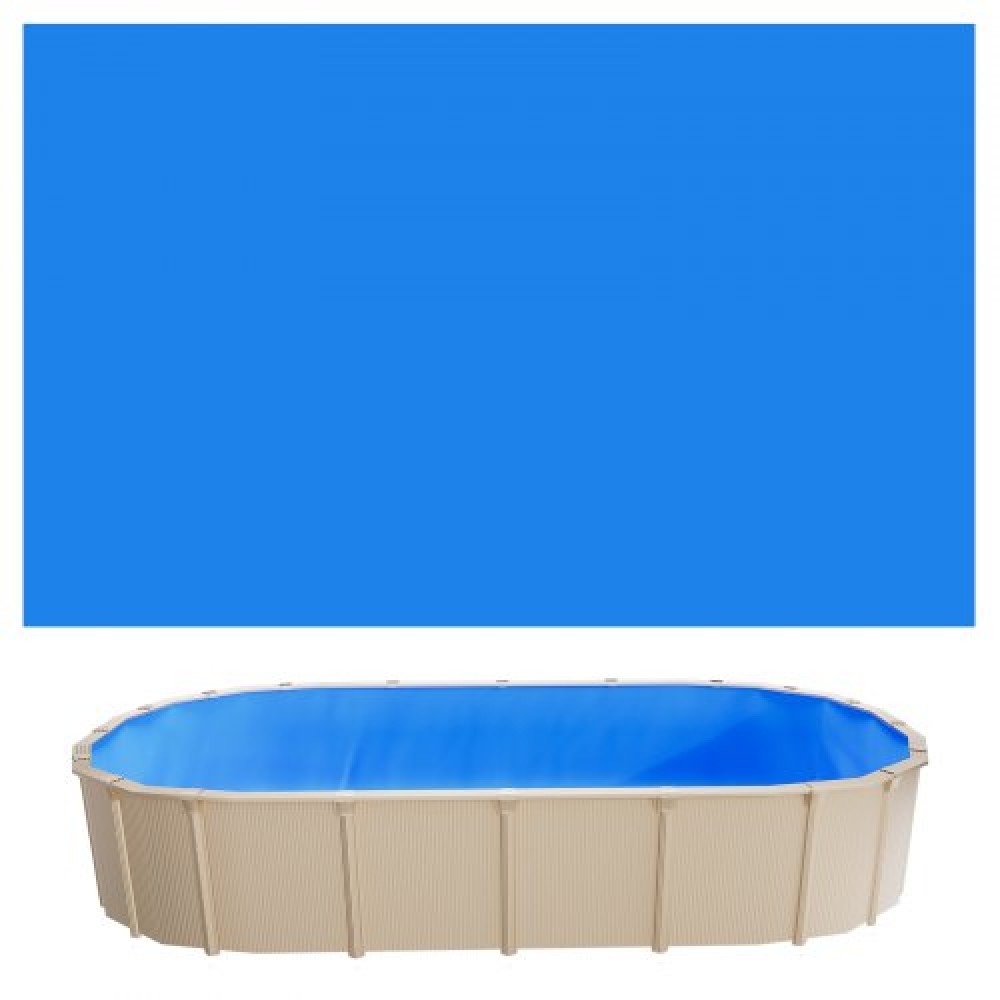 VEVOR Oval Liner Pool, 360 x 623 cm UniBead Επένδυση πισίνας για 120 cm ύψος τοίχου, Premium παχύ βινύλιο, εύκολη εγκατάσταση με στεγανά μπαλώματα, για ατσάλινες όψεις πάνω από το έδαφος, εξωτερικούς χώρους, μπλε