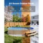 VEVOR Oval Liner Pool, 360 x 623 cm UniBead Επένδυση πισίνας για 120 cm ύψος τοίχου, Premium παχύ βινύλιο, εύκολη εγκατάσταση με στεγανά μπαλώματα, για ατσάλινες όψεις πάνω από το έδαφος, εξωτερικούς χώρους, μπλε