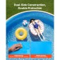 VEVOR Oval Liner Pool, 360 x 623 cm UniBead Επένδυση πισίνας για 120 cm ύψος τοίχου, Premium παχύ βινύλιο, εύκολη εγκατάσταση με στεγανά μπαλώματα, για ατσάλινες όψεις πάνω από το έδαφος, εξωτερικούς χώρους, μπλε