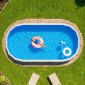 VEVOR Oval Liner Pool, 360 x 623 cm UniBead Επένδυση πισίνας για 120 cm ύψος τοίχου, Premium παχύ βινύλιο, εύκολη εγκατάσταση με στεγανά μπαλώματα, για ατσάλινες όψεις πάνω από το έδαφος, εξωτερικούς χώρους, μπλε