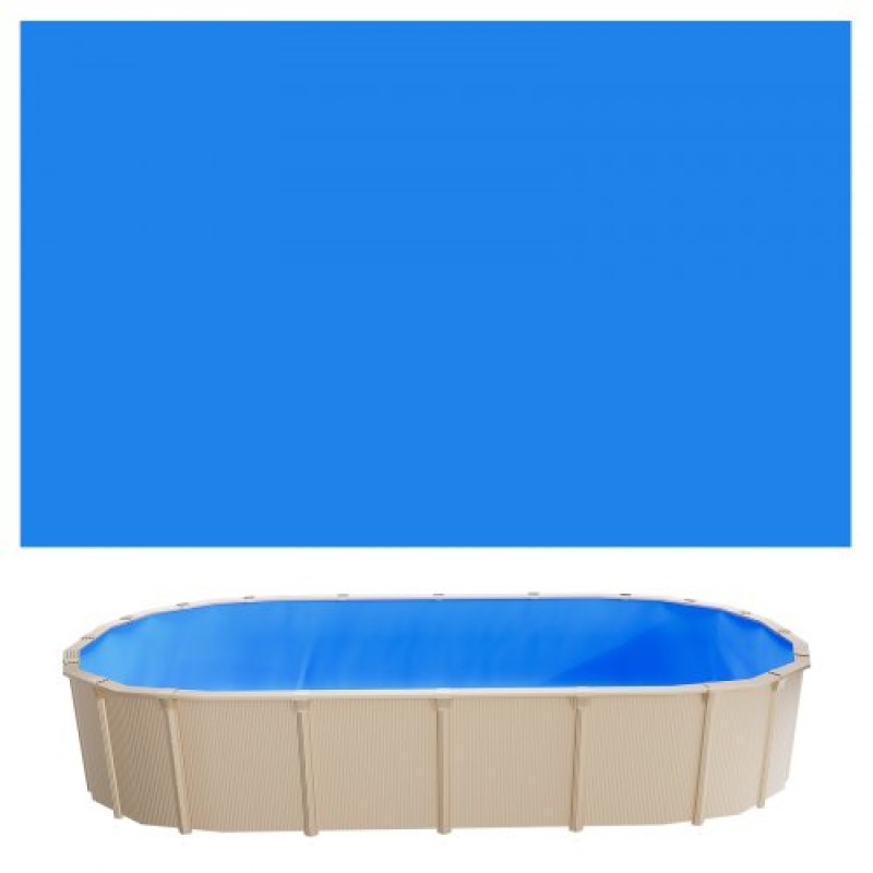 VEVOR Oval Liner Pool, 360 x 623 cm UniBead Επένδυση πισίνας για 120 cm ύψος τοίχου, Premium παχύ βινύλιο, εύκολη εγκατάσταση με στεγανά μπαλώματα, για ατσάλινες όψεις πάνω από το έδαφος, εξωτερικούς χώρους, μπλε