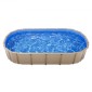 VEVOR Oval Liner Pool, 360 x 623 cm UniBead Επένδυση πισίνας για 120 cm ύψος τοίχου, Premium παχύ βινύλιο, εύκολη εγκατάσταση με στεγανά μπαλώματα, για ατσάλινες όψεις πάνω από το έδαφος, εξωτερικούς χώρους, μπλε