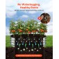 VEVOR 2 Pack Γαλβανισμένα υπερυψωμένα κρεβάτια κήπου, 1200 x 600 x 300 mm, Οβάλ μεταλλικά κουτιά φυτευτήρων εξωτερικού χώρου, υπερυψωμένο κουτί κήπου χωρίς πάτο με γάντια, αλουμίνιο ψευδάργυρο, για φύτευση λουλουδιών λαχανικών, ασήμι