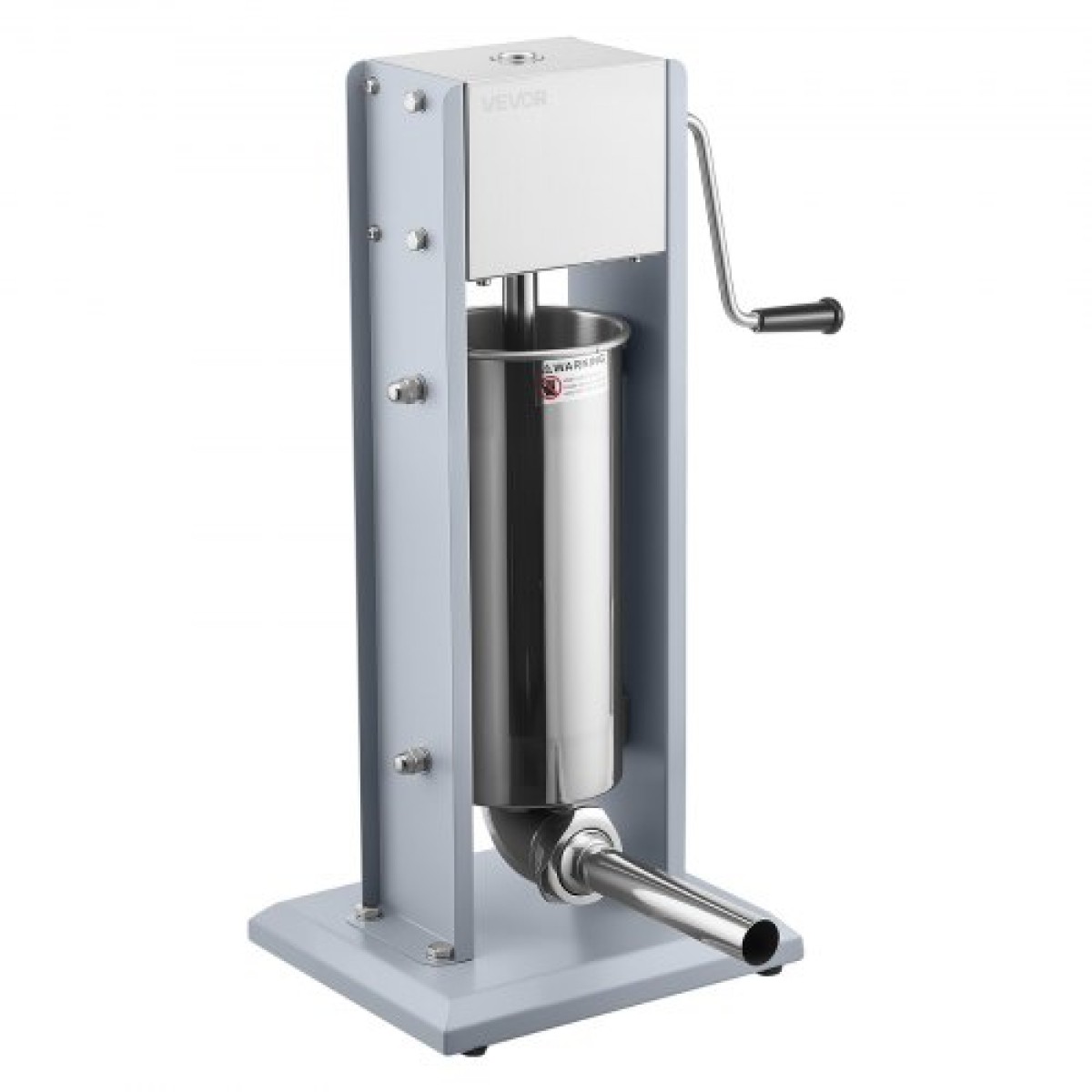 VEVOR Manual Sausage Stuffer, 11 LBS / 5 L Vertical Meat Stuffer, Heavy Duty Case Sausage Meat Stuffing Machine, Γεμιστικό από ανοξείδωτο χάλυβα διπλής ταχύτητας με 5 σωλήνες πλήρωσης, για εμπορική και οικιακή χρήση