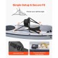 Κάθισμα VEVOR Kayak, 1 πακέτο πάχους 31 χλστ., Universal Paddle Board Seat με υποστήριξη πλάτης, Sit-on-Top μαλακό μαξιλάρι με επένδυση με τσάντα αποθήκευσης & ρυθμιζόμενους ιμάντες για SUP, ψάρεμα/φουσκωτό καγιάκ, Rowboat