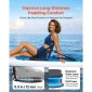 Κάθισμα VEVOR Kayak, 1 πακέτο πάχους 12 χιλ., Universal Paddle Board με στήριγμα πλάτης, μαλακό μαξιλάρι με επένδυση με τσάντα αποθήκευσης & ρυθμιζόμενους ιμάντες για SUP, κανό, ψαρόβαρκα, φουσκωτό καγιάκ