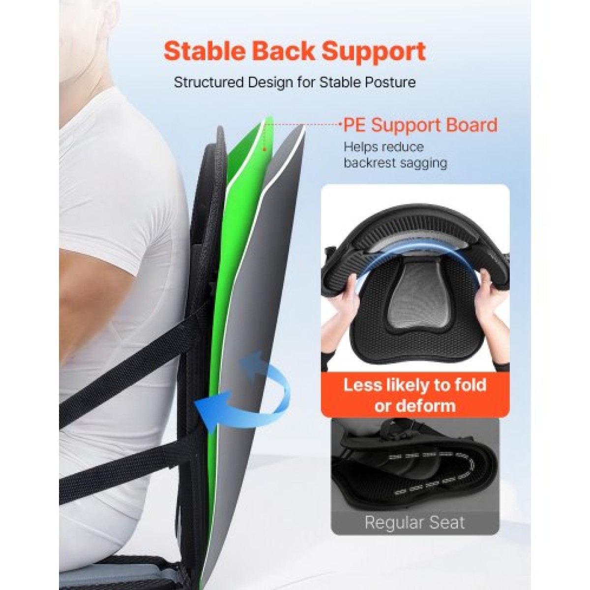Κάθισμα VEVOR Kayak, 1 πακέτο πάχους 12 χιλ., Universal Paddle Board με στήριγμα πλάτης, μαλακό μαξιλάρι με επένδυση με τσάντα αποθήκευσης & ρυθμιζόμενους ιμάντες για SUP, κανό, ψαρόβαρκα, φουσκωτό καγιάκ