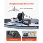Κάθισμα VEVOR Kayak, 1 πακέτο πάχους 12 χιλ., Universal Paddle Board με στήριγμα πλάτης, μαλακό μαξιλάρι με επένδυση με τσάντα αποθήκευσης & ρυθμιζόμενους ιμάντες για SUP, κανό, ψαρόβαρκα, φουσκωτό καγιάκ