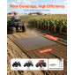 VEVOR Drag Harrow, 1,2x1,2 m , Τσαγκάνα σβάρνας με αλυσίδα υψηλής απόδοσης, ATVs UTVs Tractors Attachments, ανθεκτικό γαλβανισμένο χαλύβδινο πλέγμα έλξης με αλυσίδα ρυμούλκησης, για ισοπέδωση αγροτεμαχίου από χαλίκι Driveway Ruts