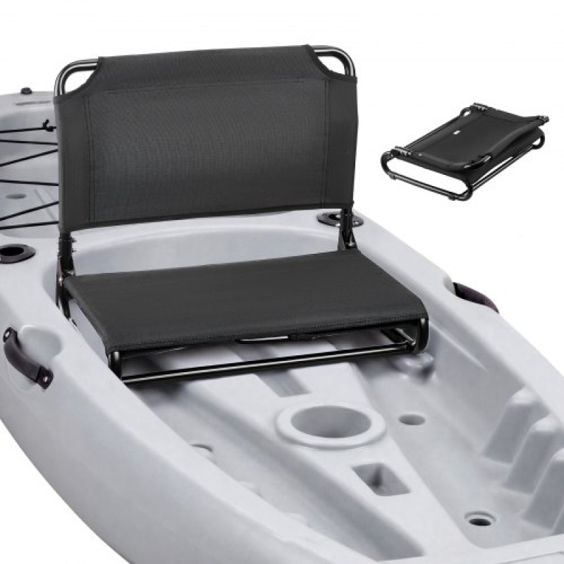 Κάθισμα VEVOR Kayak, Πτυσσόμενο κάθισμα καγιάκ με άνετη στήριξη πλάτης, πλαίσιο από κράμα αλουμινίου & ύφασμα Oxford 600D, Εύκολη συναρμολόγηση για κωπηλασία, ψάρεμα και ψυχαγωγικό καγιάκ