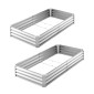 VEVOR 2 Pack Γαλβανισμένα υπερυψωμένα κρεβάτια κήπου, 180 x 90 x 30 cm, Ορθογώνια μεταλλικά κουτιά φυτευτήρων κιτ εξωτερικού χώρου, υπερυψωμένο κουτί φύτευσης χωρίς πάτο με γάντια, αλουμίνιο ψευδάργυρο, για καλλιέργεια λουλουδιών, λαχανικά, ασήμι