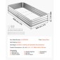VEVOR 2 Pack Γαλβανισμένα υπερυψωμένα κρεβάτια κήπου, 180 x 90 x 30 cm, Ορθογώνια μεταλλικά κουτιά φυτευτήρων κιτ εξωτερικού χώρου, υπερυψωμένο κουτί φύτευσης χωρίς πάτο με γάντια, αλουμίνιο ψευδάργυρο, για καλλιέργεια λουλουδιών, λαχανικά, ασήμι