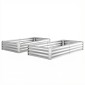 VEVOR 2 Pack Γαλβανισμένα υπερυψωμένα κρεβάτια κήπου, 180 x 90 x 30 cm, Ορθογώνια μεταλλικά κουτιά φυτευτήρων κιτ εξωτερικού χώρου, υπερυψωμένο κουτί φύτευσης χωρίς πάτο με γάντια, αλουμίνιο ψευδάργυρο, για καλλιέργεια λουλουδιών, λαχανικά, ασήμι