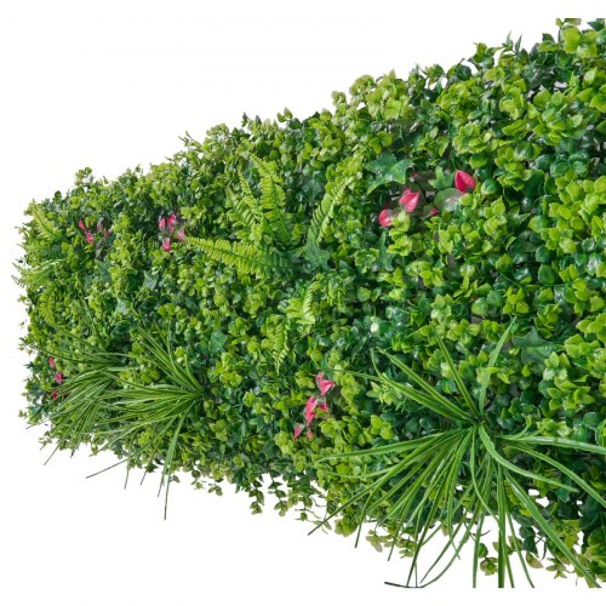VEVOR Τεχνητός τοίχος φυτών, 12 ΤΕΜ 50,8 x 50,8 cm Τεχνητά πλαίσια από πυξάρι, αντηλιακή προστασία σκηνικού πράσινου φράχτη, ψεύτικη οθόνη τοίχου από γρασίδι για γάμο, εσωτερικό, εξωτερικό κήπο, πίσω αυλή